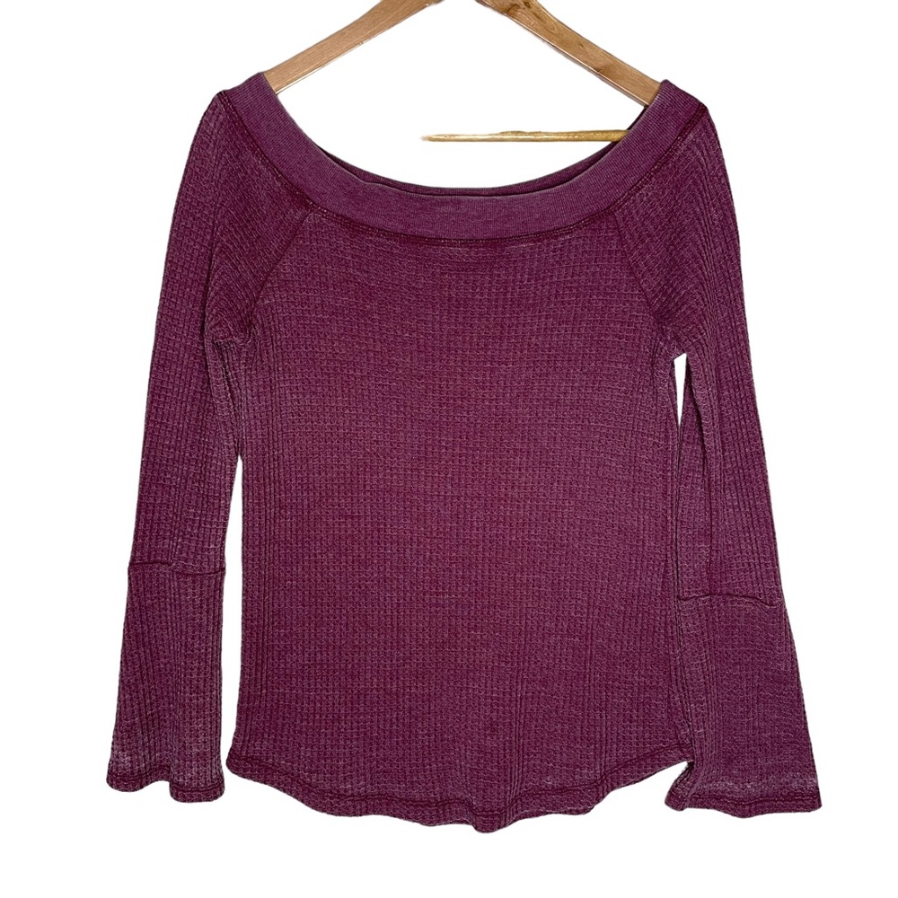Others Follow Thermal Wide Neck Long Sleeve Top M